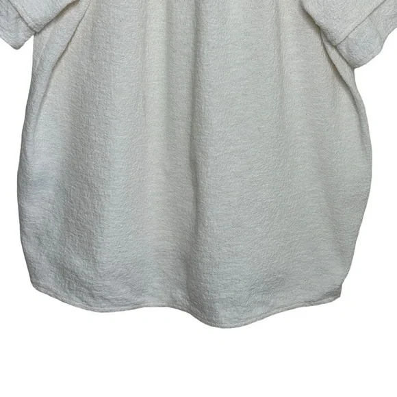 Madewell Texture & Thread sleeve top in bright Ivory  SZ. S - Picture 8 of 9